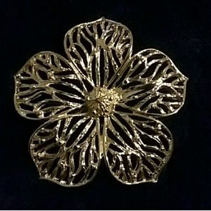 Tree Branch Designed Flower Brooch